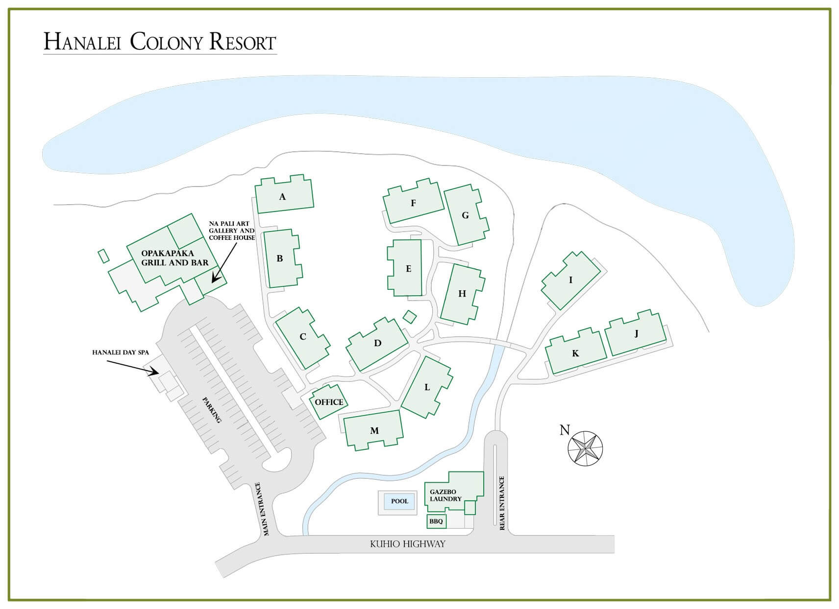 Hanalei Colony Resort Map