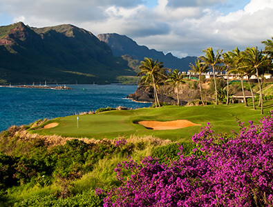 Golfing in Kauai, Hawaii