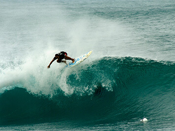 Surfing in Kauai
